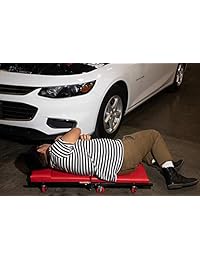 Crepúsculo mecánico para coches   Accesorios para coches de garaje, mejor para suelo automático, bajo perfil, 40 pulgadas, herramientas y equipo de mecánica, tabla de patinete plegable, alfombrilla plana, taburete para silla, 40", Rojo