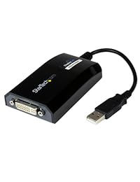 startech    Adaptador de USB a VGA tarjeta de gráficos de vídeo externo USB para PC y Mac   1920 x 1200 (usb2vgapro2), Negro