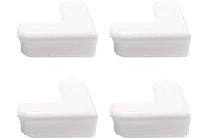 4Pcs White Corner Edge Protectors, Self-Adhesive Furniture Bumpers for Tables and Desks, Shock-Absorbing Guards