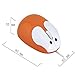 Cute Animal Rabbit Shape USB Wired Corded Mouse Mini Small Hands Optical Mice Travel Mouse for Desktop PC Laptop Computer,1200DPI 3 Buttons with 3.6 Feet Cord (Orange)