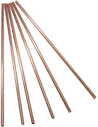 SET OF 12 Pure Copper Straw 7.5 Inch