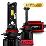 OPT7 FluxBeam CORE 9005 LED Headlight Kit Bulbs w/Relay Bundle - 60w 6,000LM 6K Cool White CREE - 1 Year Warranty