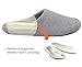 ULTRAIDEAS Women's Comfort Knitted Cotton Slippers Washable Flat Closed Toe Ultra Lightweight Indoor Shoes with Non-Slip Sole (Large / 9-10 B(M) US, Beige)