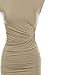 Awesome21 Women's Sleeveless Midi Dress with Side Tuck