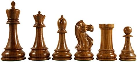 Solihull Series 4.5" Premium Staunton Golden Rose Wood Chess Pieces