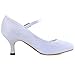 ElegantPark Women Mary Jane Pumps Closed Toe Mid Heel Lace Wedding Bridal Shoes
