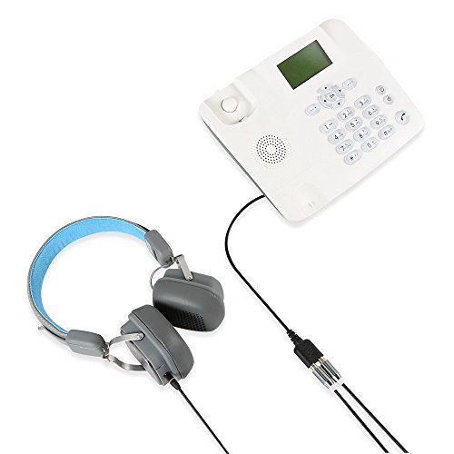 SINCODA 2 Pack RJ9 4P4C Male to 3.5mm Female Headset Phone MIC Audio Splitter Adapter Cable