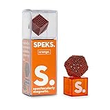 Speks Magnetic Balls - Classic Orange Set of 512 (2.5mm) - Fun Stress Relief Desk Toy for Adults - Mashable Smashable Buildable