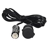 Heavy Duty 12V 24V Cigarette Lighter Extension Cord Cable 3.5m/12ft Car Charger with Cigarette Lighter Socket Black