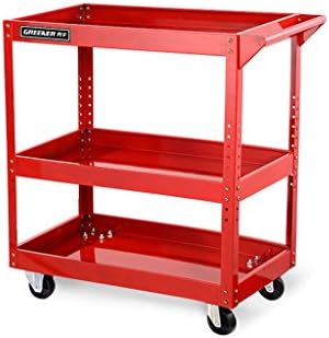 TY BEI Trolley - Car Repair Tool Car Repair Tool Mobile Rack 3 Layer Multi-Function Parts Cart | (Color : Red, Size : 733678cm)