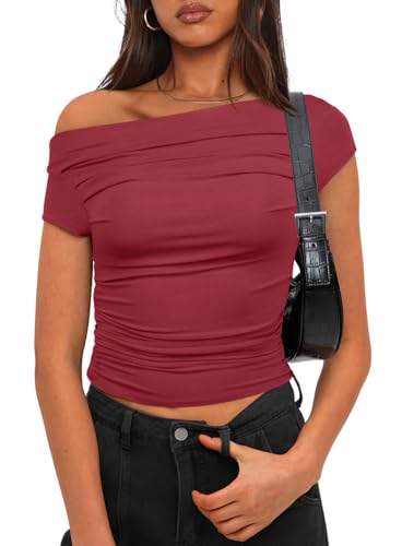 Darong Women's Casual Shirt Brick Red