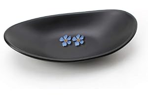 Binoster Black ring jewellery tray organiser tray, dresser decor key flat jewellery bowl decorative oval dish