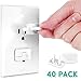 Outlet Covers Baby Proofing (40 Pack) with Hidden Pull Handle Outlet Plug Covers Prevent Electric Shock Hazard Outlet Protector Difficult for Kids to Remove Child Proof Outlet Covers