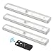 Litake Under Cabinet Lighting, Remote Control Wireless Closet Light, Battery Operated Dimmable LED Night Light Bar with Timer for Kitchen, Closet, Cabinet, Shelf, Bookcase - 3 Pack(Square)