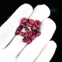 ColouredRocks 30 carats Red Spinel Crystals, Raw