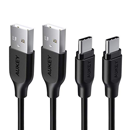 AUKEY USB C Cable to USB A (3ft 2 Pack) Fast Charging Cord USB Type C Cable for Samsung Galaxy Note9 S10 S10+ S9 S8 Plus, LG V30 V20 G6, HTC U11/10, Nexus 6P, Nintendo Switch, Google Pixel and More