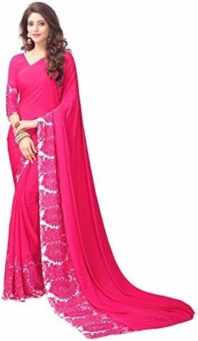 White World Embroidered multi colored Georgette saree for women's Latest design party wear wedding and casual