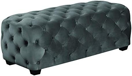 Abbey Avenue A-VIO-288BNG Violet Tufted Ottoman, Slate