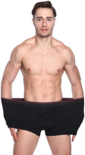 Mens Cotton Boxer Briefs Plus Size Soft Breathable Elastic Underwear