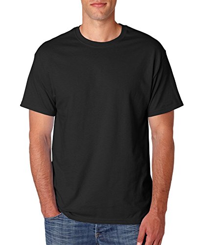 Hanes Men's Comfortsoft T-Shirt (Pack of 6), Black, Medium