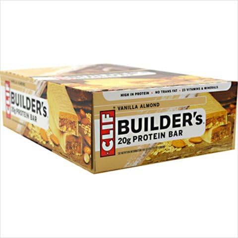 Clif Bar Builder Bar - Vanilla Almond - 2.4 Oz (Pack of 12)