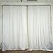 Efavormart Set of 2 2FTx10FT Fire Retardant White Sheer Voil Curtain Panel Backdrop for Window Wall Decoration - Premium Collection