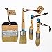 1st Place Chalk & Wax Natural Bristle Brush Set - Round Brush, 2 Piece Brush Set & 4