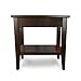 Laurent Narrow End Table, Solid Wood with Drawer and Shelf, Chocolate Cherry Brown, Perfect for Living Rooms, Bedrooms, and Small Spaces – Leick Home, 10506