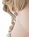 Accessoriesforever Women Bridal Wedding Prom Fashion Jewelry Set Rhinestone Pearl Leaf White