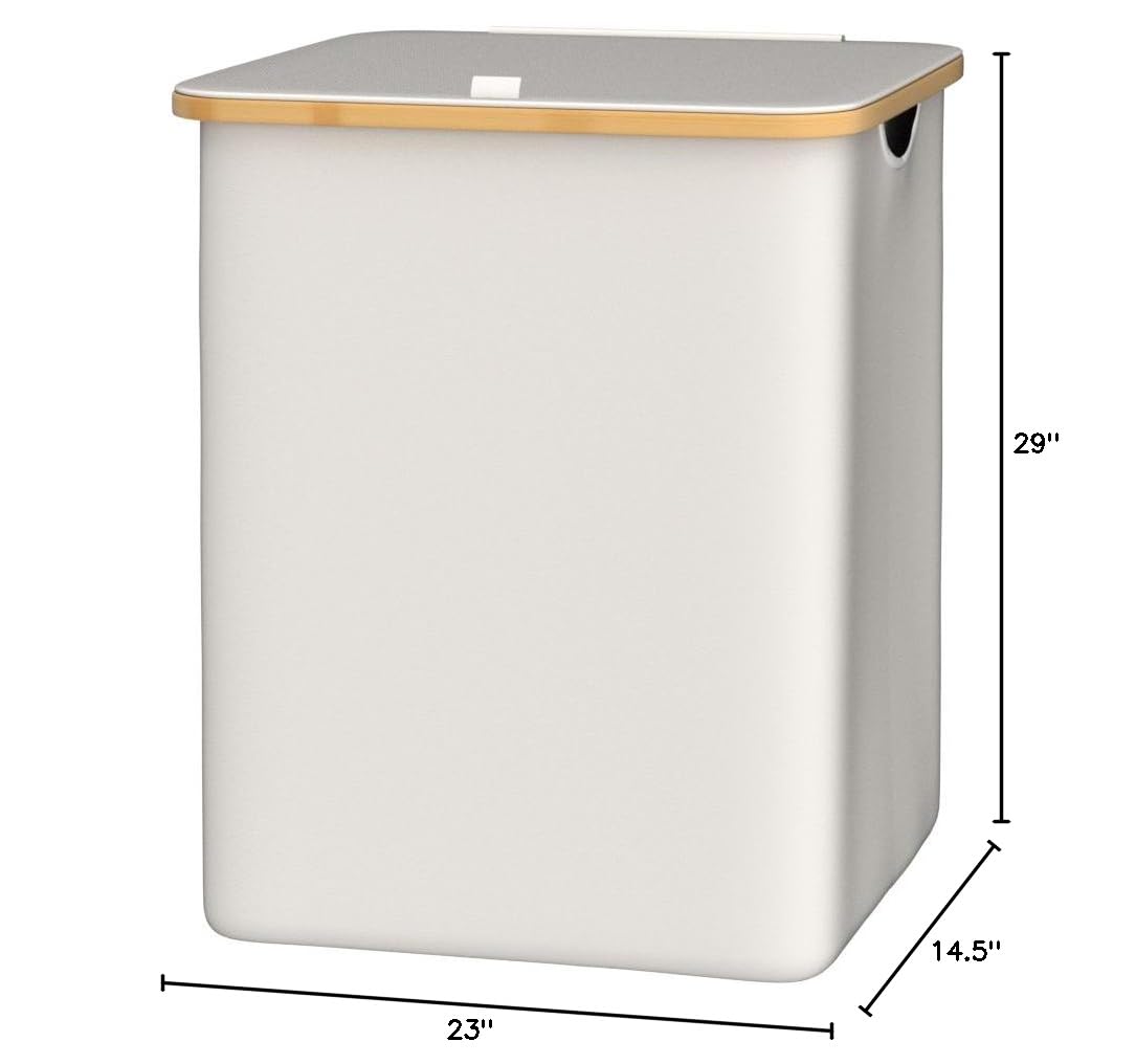 Hampers for Laundry Basket with Lid, 160L Extra Large Laundry Hamper 3 Section Dirty Clothes Hampers for Laundry Divided Laundry Basket Organizer for Bedroom,Laundry Room,Dirty Clothing Hamper,Beige