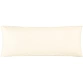 EVOLIVE Ultra Soft Microfiber Body Pillow Cover/Pillowcases 21"x54" with Hidden Zipper Closure (Ivory, 21"x54" Body Pillow Cover)