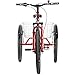 MOPHOTO Mountain Bike for Adults, 3 Wheeled 7-Speed Mountain Tricycle 26 inch Men’s Women’s Tricycles Cruiser Bike Featuring Shimano Drivetrain/Disc Brakes/Dual-Suspensio (Red, 7-Speed, 26-Inch Wheel)thumb 4