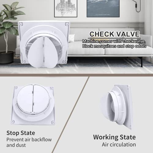 Exhaust Fan 76 CFM 12W 130m³/h ,Ventilation Extractor with Anti