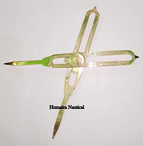 Humaira Nauticals Solid Brass Divider Drafting Proportional Tool 6" Navigational Compass Caliper - Thumbnail 4