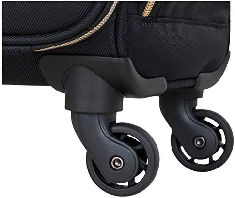 Kenneth Cole Reaction Women's Chelsea Collection 17" Chevron Quilted Softside 4-Wheel Spinner Underseater Carry-On Suitcase, Black 16 Kenneth Cole Reaction Women's Chelsea Collection 17" Chevron Quilted Softside 4-Wheel Spinner Underseater Carry-On Suitcase, Black