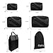 BAGAIL 6 Set Packing Cubes,Travel Luggage Packing Organizers with Laundry Bag(Black)