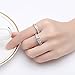Bamoer 18K Set of 2 White Gold Plated Brass Rings Cubic Zirconium Men and Women Finger Ring Jewelry (6)