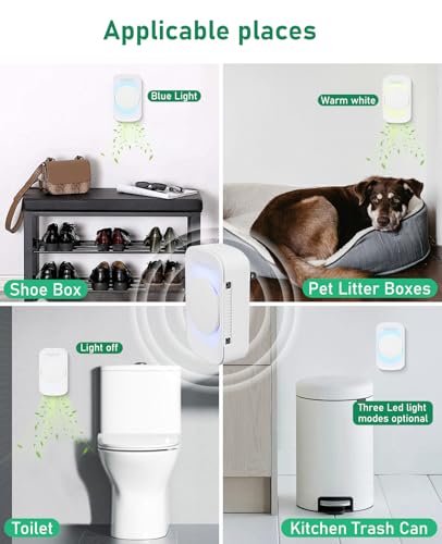 Dayear Air Purifier, No Filter, Negative Ion Purification 3 Pieces | Plug and Play Air Purifier, Air Ionizer for Pet Room, Bedroom, Home, Living Room, 3 LED Lighting Modes, ABS 94V0