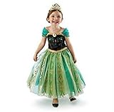 DaHeng Girls Princess Green Anna Fancy Dress Costume