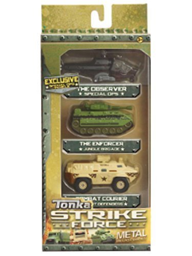 Tonka Strike Force Metal Diecast 3 Pack Combat Courier the Enforcer the Observer Special Ops Military