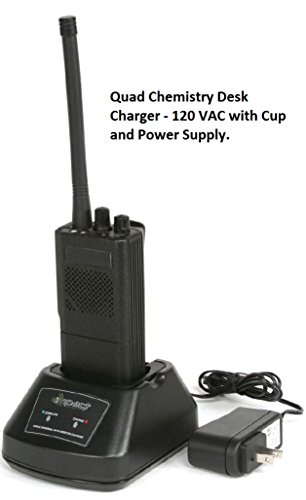 Impact Quad Chemistry Single Bay 120 Volt AC Desktop Radio Battery Charger Fits: EF Johnson 5100 series Portable Radio. Replaces EFJ-3 Cup. Supports latest Li-Ion battery models and all other chemistries. 5100ES series / 51 Fire ES / 51LT ES / 51Sl ES series / ASCEND ES series / AN/PRC-127EFJ