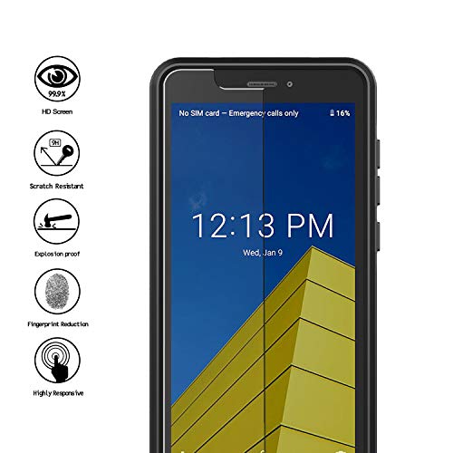 (3 Pack) Orzero Compatible for Cricket Icon Smartphone Tempered Glass Screen Protector, 9 Hardness HD Anti-Scratch Bubble-Free (Lifetime Replacement)