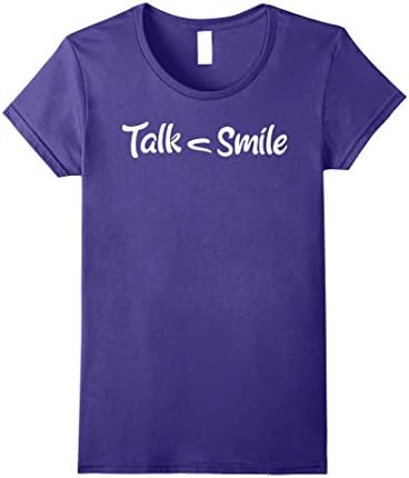 Womens Talk Less Smile More Burr s famous quote to Hamilton T-Shirt Small Purple