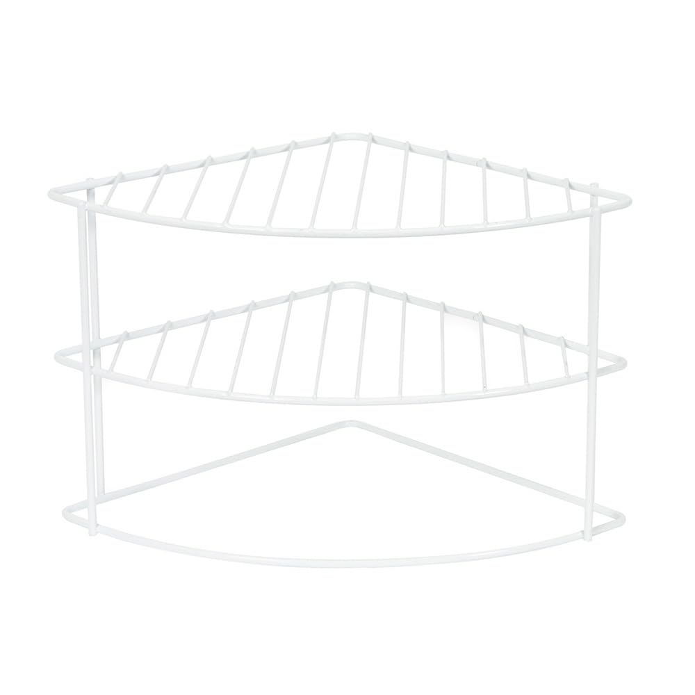 Perth White Metal Wire Cookware Storage, Size M - 26X26X21 cm | Compactor Kitchen Organizer