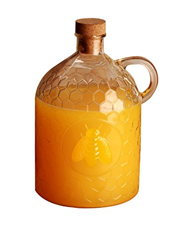 Circleware 06786 Honey Bee Glass Jug, 2 liter, Clear (Best Honey Whiskey Drinks)