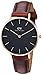 Daniel Wellington Petite St Mawes 32mm Women's Watch, Leather Rose Gold Watch for Women