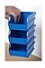 Triton Products 3-210B LocBin Stacking, Hanging, Interlocking Polypropylene Bins 5-3/8-Inch L by 4-1/8-Inch W by 3-Inch H Blue 24 CT