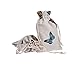 Pack of 12 Butterfly Burlap Drawstring Gift Bags for Party Wedding Favors Giveaways, Cotton Linen Candy Pouch Jute Sack Jewelry Bag (13x18cm)