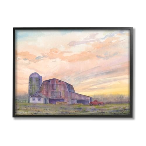 Stupell Industries Country Barn at Sunrise Framed Giclee Art by Patti Bishop