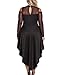 XAKALAKA Women's Plus Size High Low Sexy Mesh Bodycon Mini Night Club Dress Black XXXL